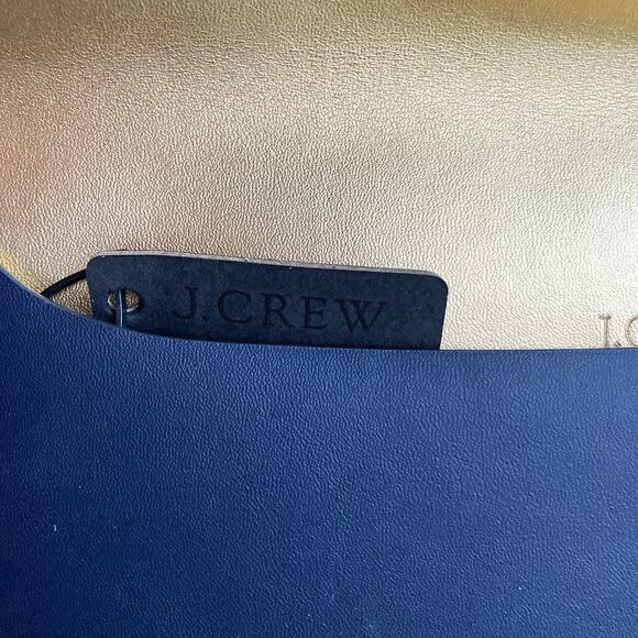 J.Crew Navy Faux Leather Envelope Clutch w/ Chain – Heritage Holiday Gift NWT - Picture 11 of 13